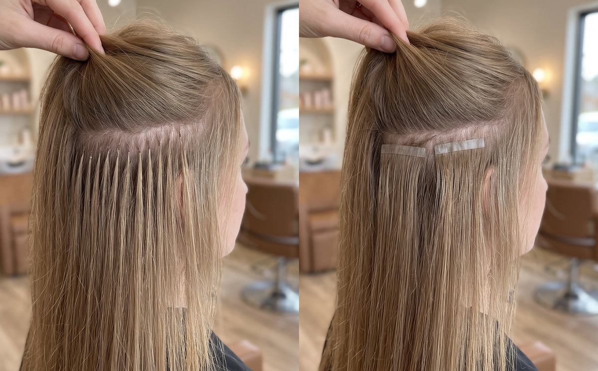 Micro keratin bonds vs tape extensions fine hair
