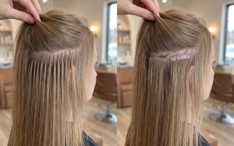 Micro keratin bonds vs tape extensions fine hair